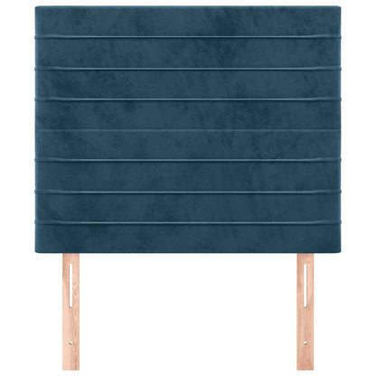 Testiera Blu Scuro 80x5x118/128 cm Velluto