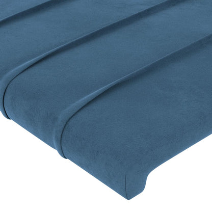 Testiera 2 pz Blu Scuro 80x5x78/88 cm in Velluto