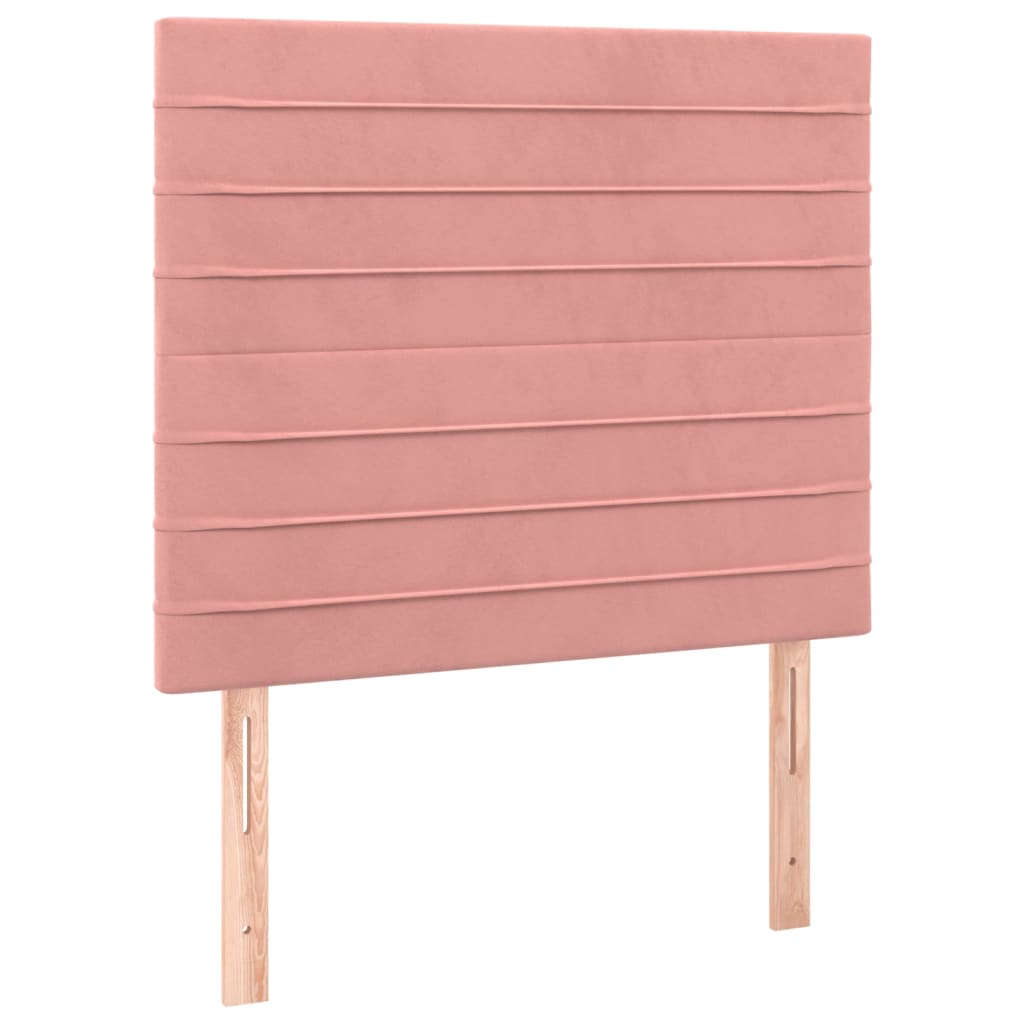 Testiera Rosa 80x5x118/128 cm Velluto