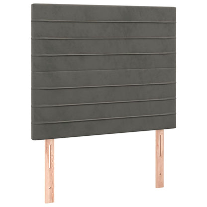 Testiera Grigio Scuro 90x5x118/128 cm Velluto