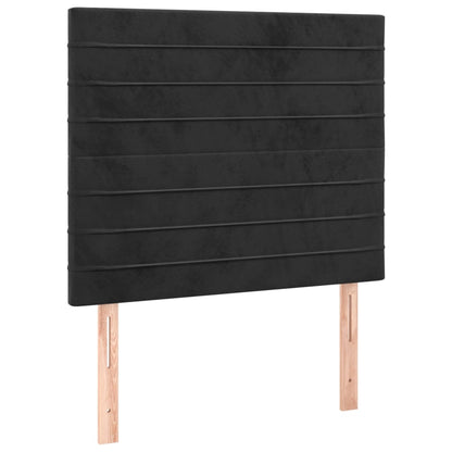 Testiera Nera 90x5x118/128 cm Velluto