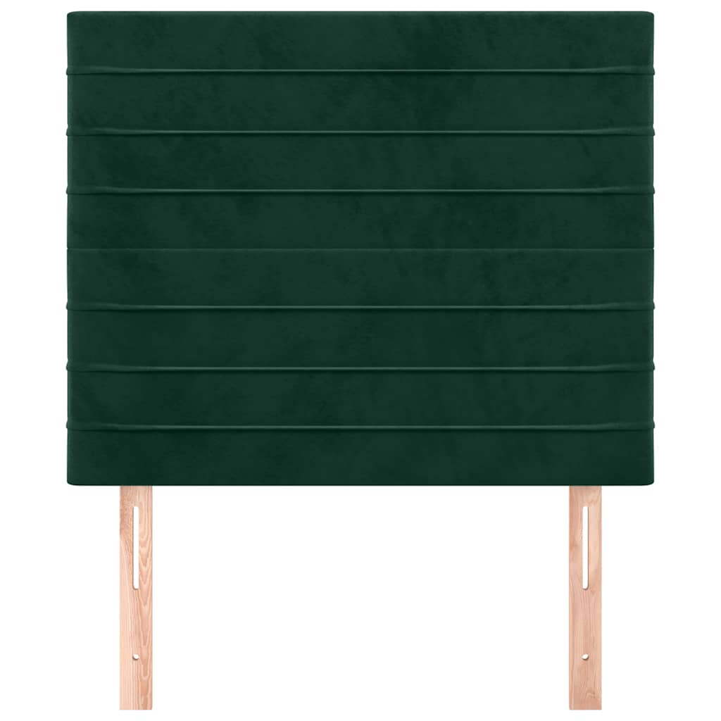 Testiera Verde Scuro 90x5x118/128 cm Velluto