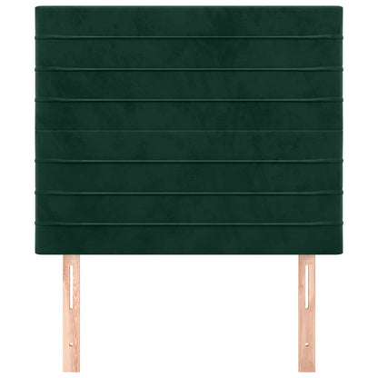 Testiera Verde Scuro 90x5x118/128 cm Velluto