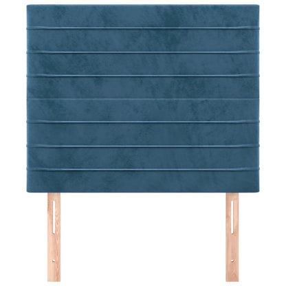 Testiera 2 pz Blu scuro 90x5x78/88 cm in Velluto