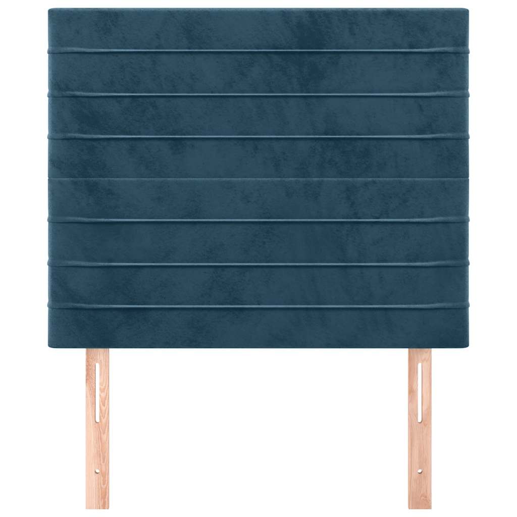 Testiera Blu Scuro 90x5x118/128 cm Velluto
