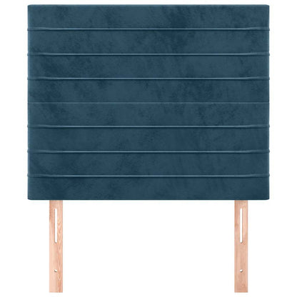 Testiera Blu Scuro 90x5x118/128 cm Velluto