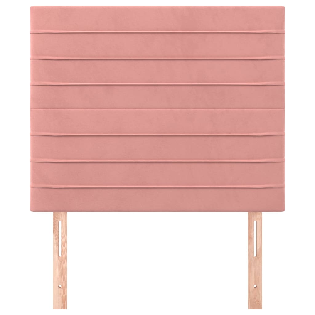Testiera 2 pz Rosa 90x5x78/88 cm in Velluto