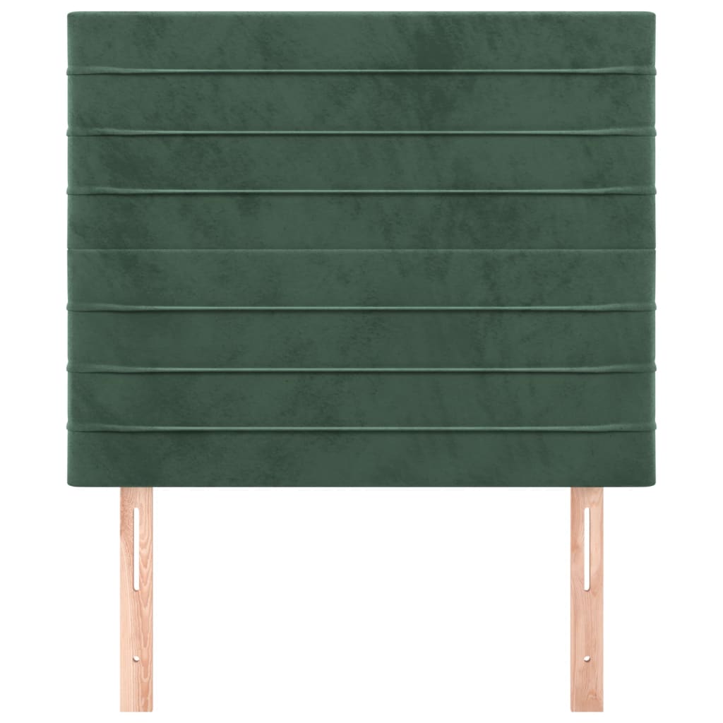 Testiere 2 pz Verde Scuro 100x5x78/88 cm in Velluto