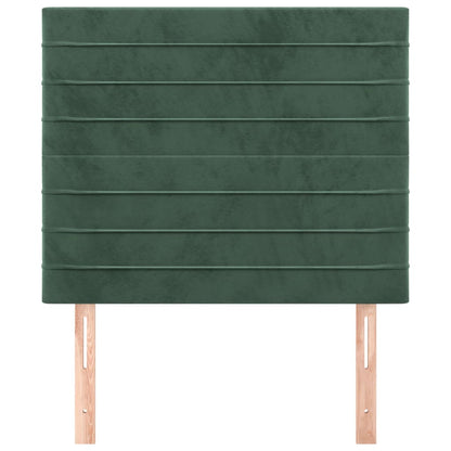 Testiere 2 pz Verde Scuro 100x5x78/88 cm in Velluto