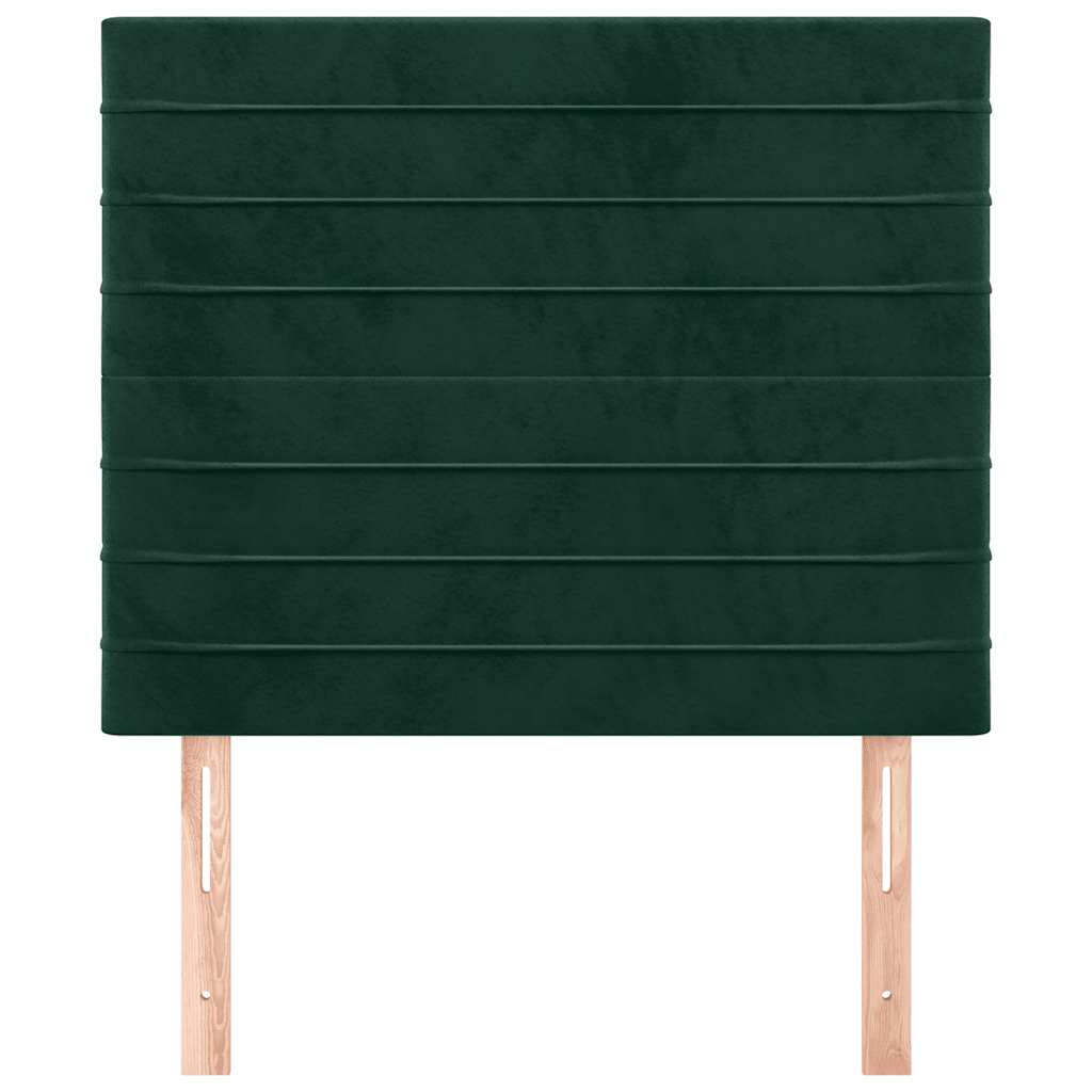 Testiera Verde Scuro 100x5x118/128 cm Velluto