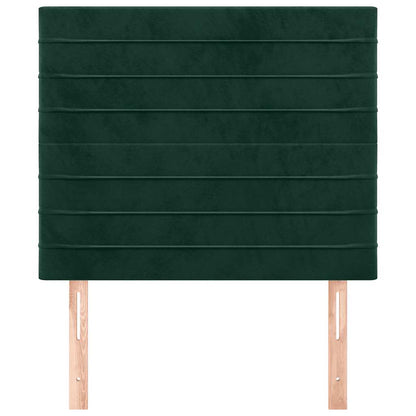 Testiera Verde Scuro 100x5x118/128 cm Velluto