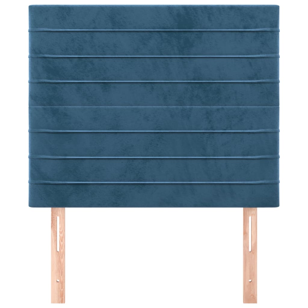 Testiere 2 pz Blu Scuro 100x5x78/88 cm in Velluto