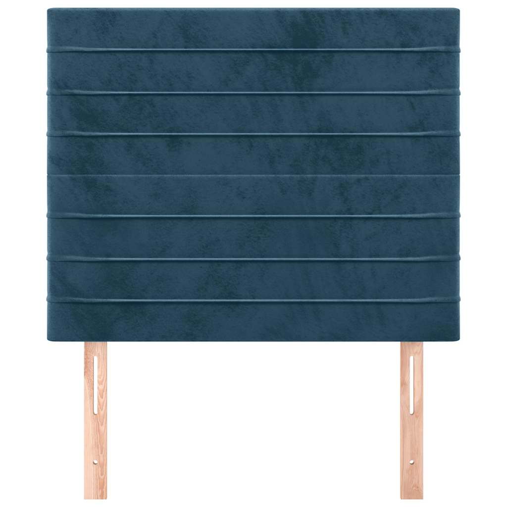 Testiera Blu Scuro 100x5x118/128 cm Velluto
