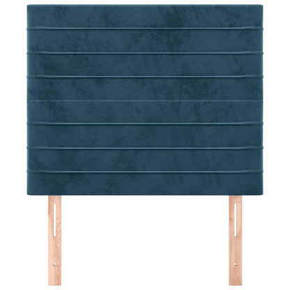 Testiera Blu Scuro 100x5x118/128 cm Velluto