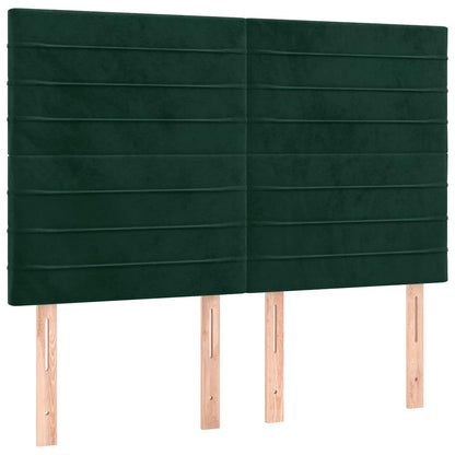Testiera Verde Scuro 144x5x118/128 cm Velluto