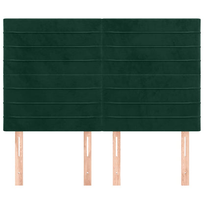 Testiera Verde Scuro 144x5x118/128 cm Velluto