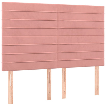 Testiere 4 pz Rosa 72x5x78/88 cm in Velluto
