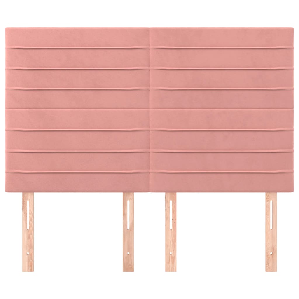 Testiere 4 pz Rosa 72x5x78/88 cm in Velluto
