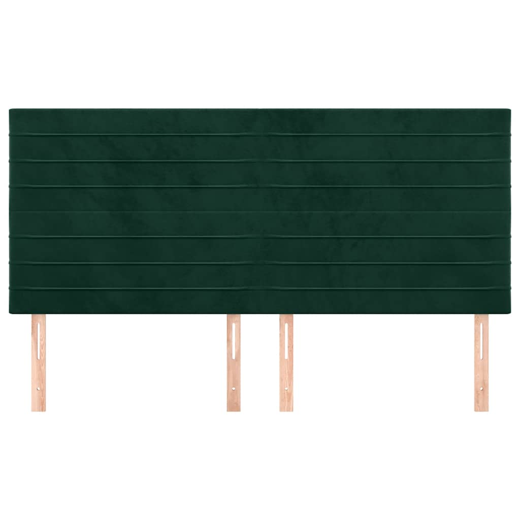 Testiera Verde Scuro 160x5x118/128 cm Velluto