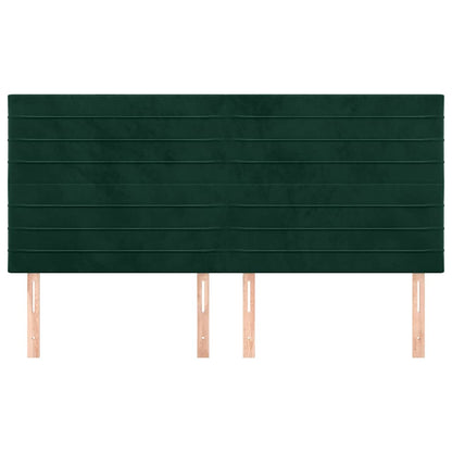 Testiera Verde Scuro 160x5x118/128 cm Velluto