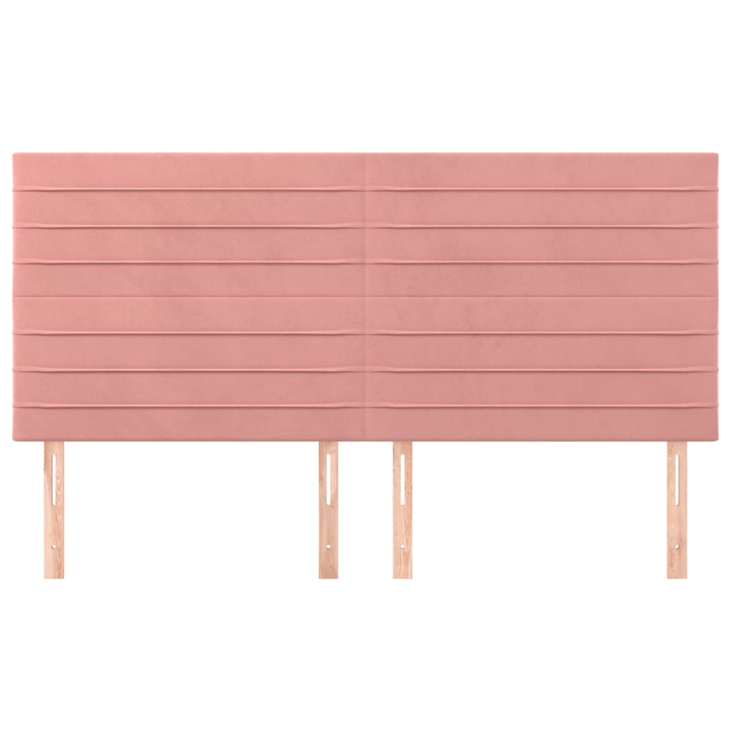 Testiera 4 pz Rosa 80x5x78/88 cm in Velluto