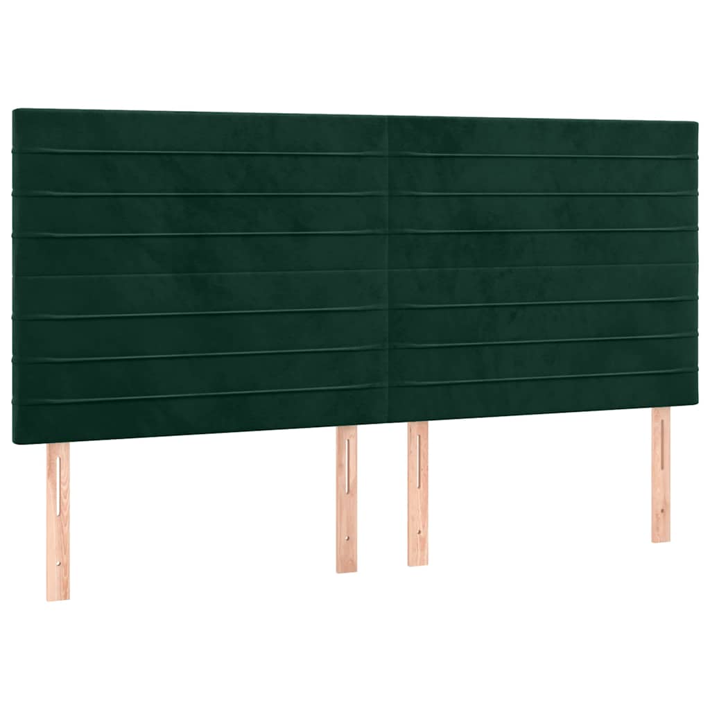 Testiera Verde Scuro 180x5x118/128 cm Velluto