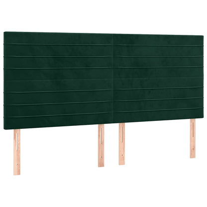 Testiera Verde Scuro 180x5x118/128 cm Velluto