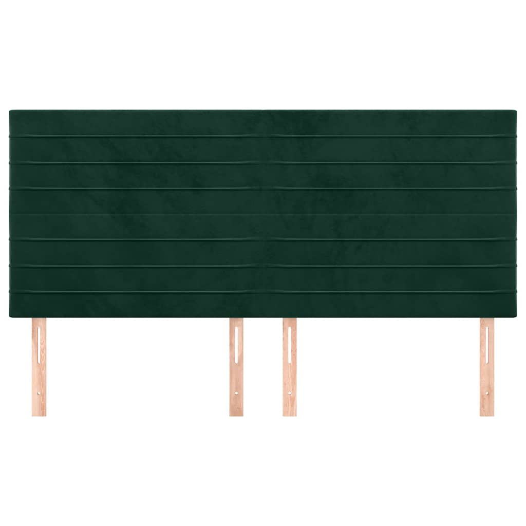 Testiera Verde Scuro 180x5x118/128 cm Velluto