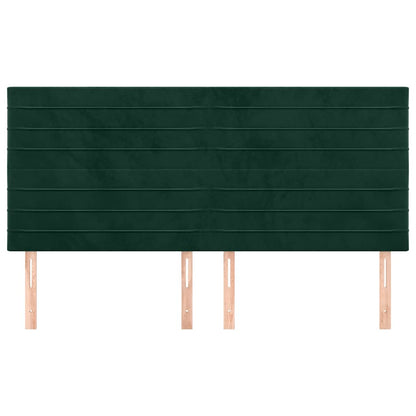 Testiera Verde Scuro 180x5x118/128 cm Velluto