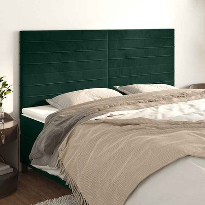 Testiera Verde Scuro 180x5x118/128 cm Velluto