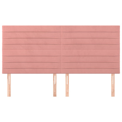 Testiera Rosa 180x5x118/128 cm Velluto