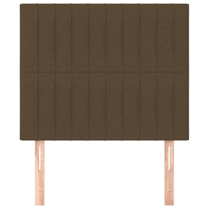 Testiera 2 pz Marrone Scuro 80x5x78/88 cm in Tessuto