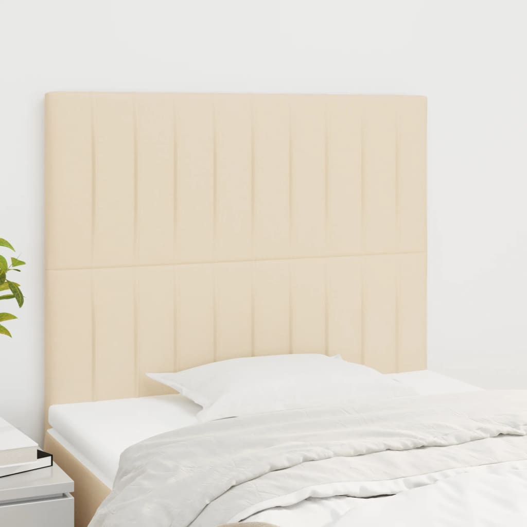 Testiera Crema 80x5x118/128 cm Tessuto