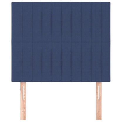 Testiera 2 pz Blu 80x5x78/88 cm in Tessuto