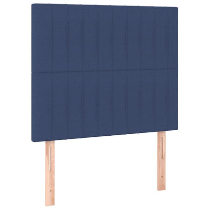 Testiera 2 pz Blu 90x5x78/88 cm in Tessuto