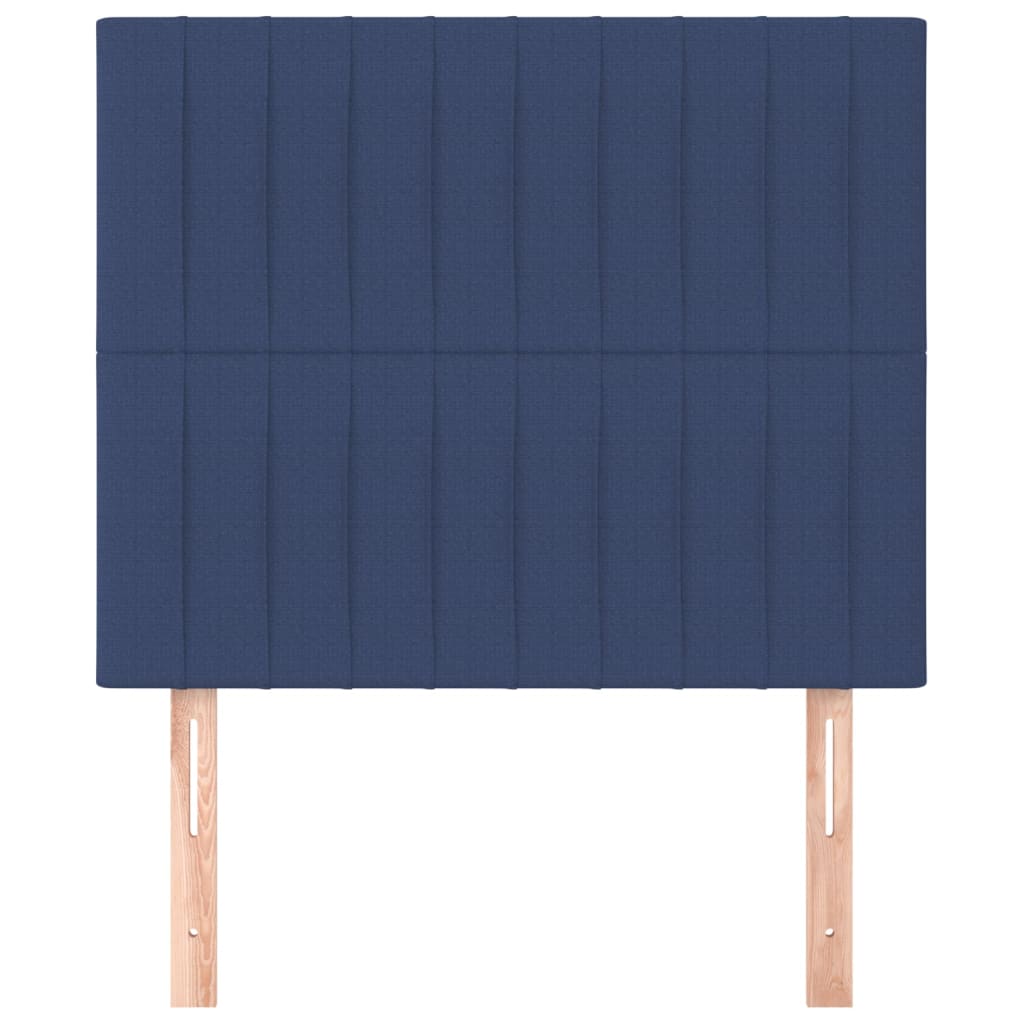 Testiera 2 pz Blu 90x5x78/88 cm in Tessuto