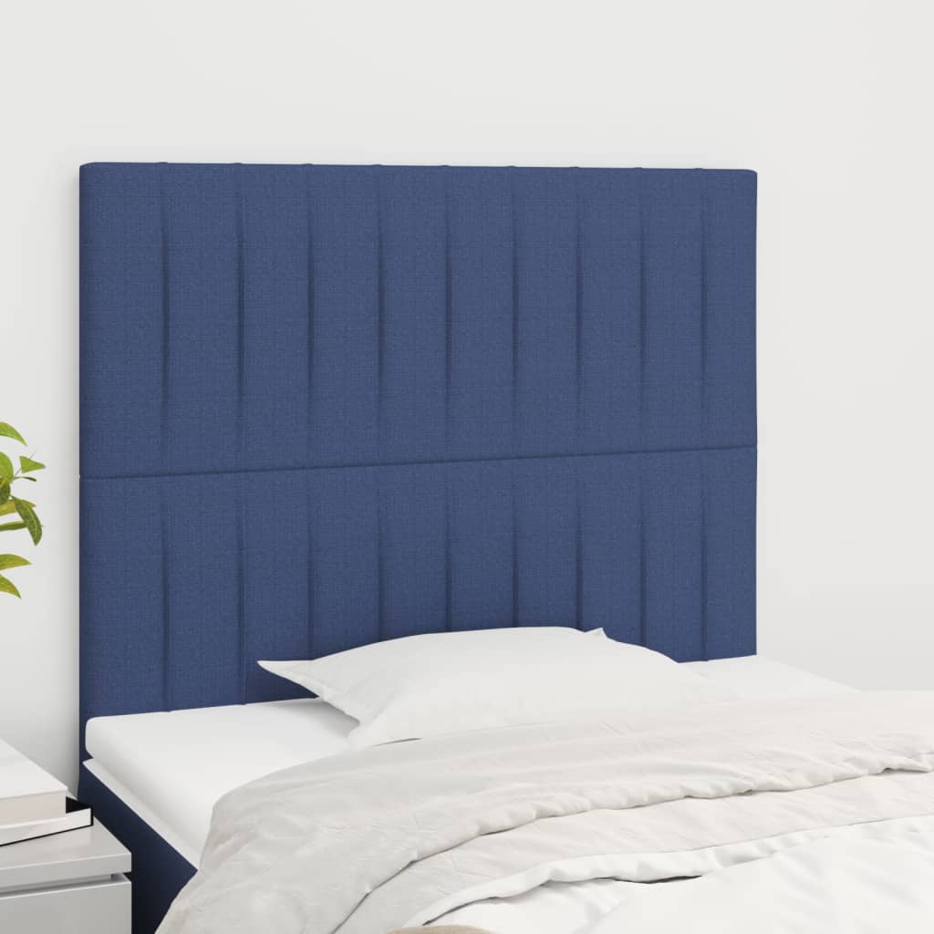 Testiera 2 pz Blu 90x5x78/88 cm in Tessuto