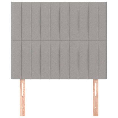 Testiera Grigio Chiaro 100x5x118/128 cm Tessuto