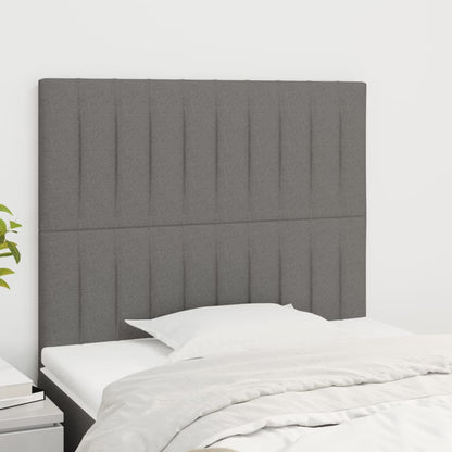 Testiera Grigio Scuro 100x5x118/128 cm Tessuto