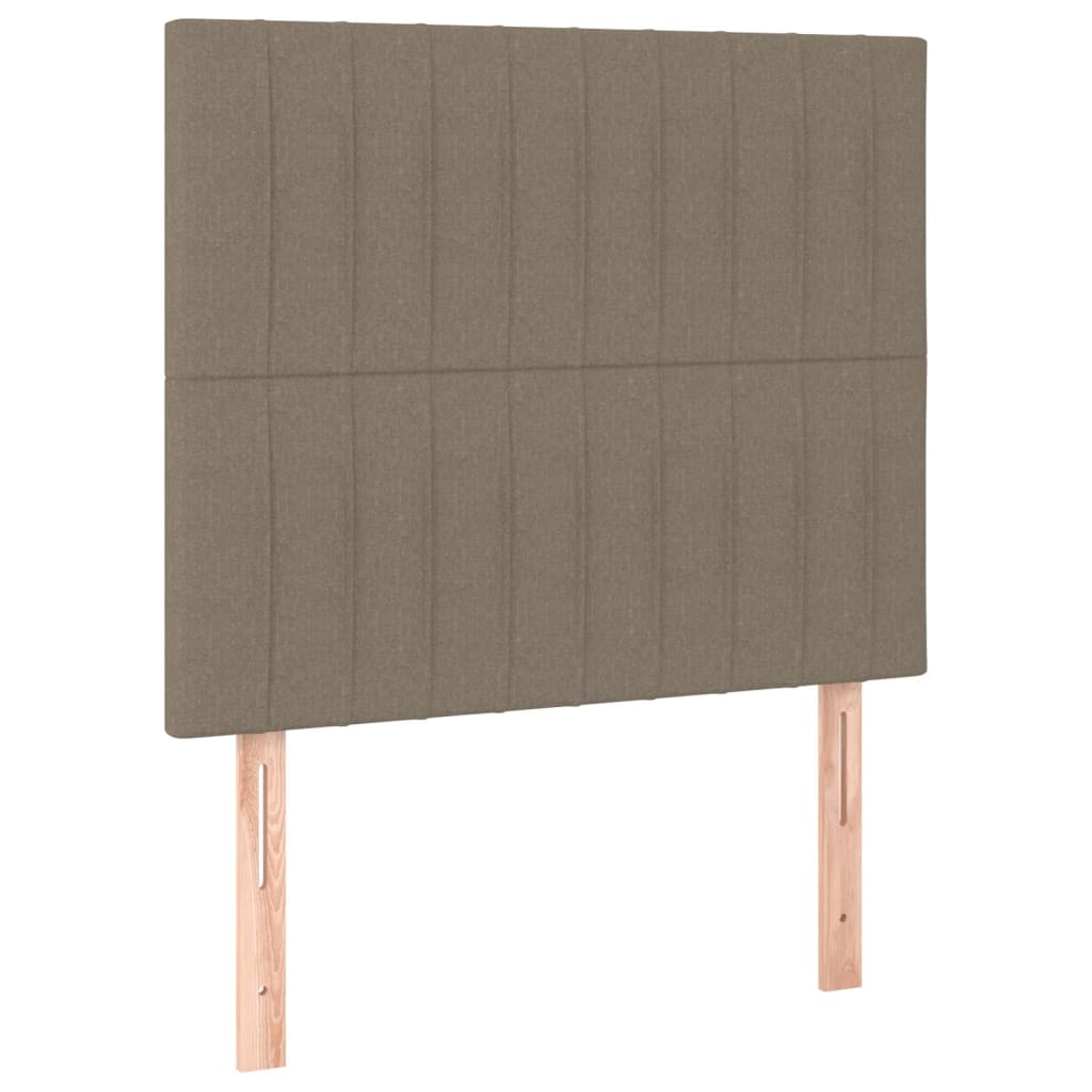 Testiera per letto tortora 100x5x118/128 cm in tessuto