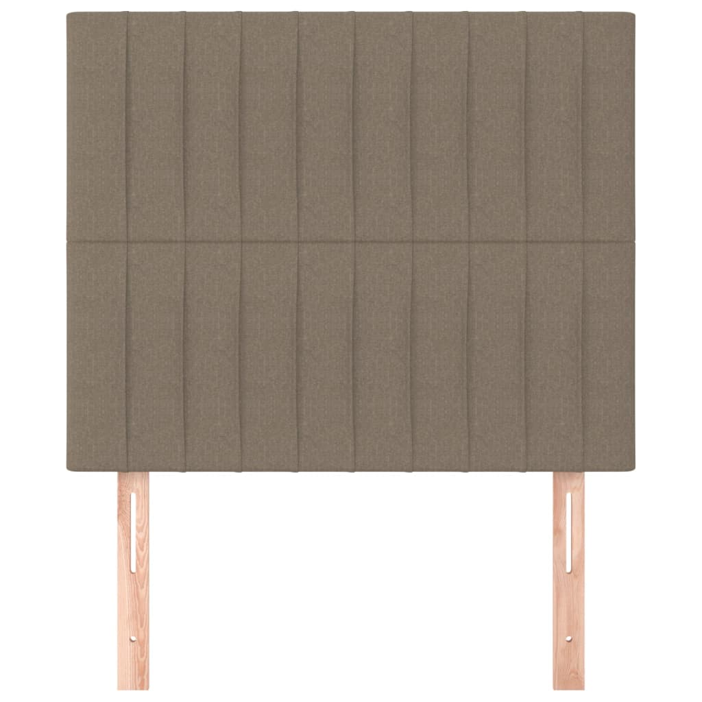 Testiera 2 pz Tortora 100x5x78/88 cm in Tessuto