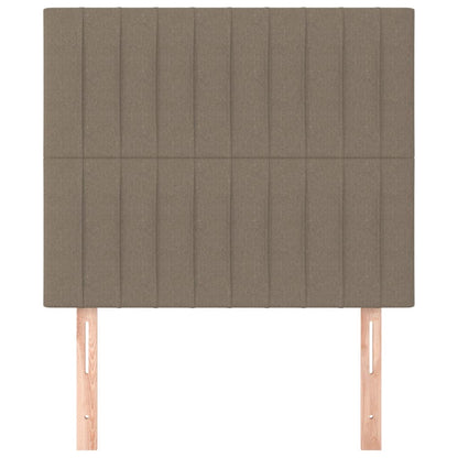 Testiera per letto tortora 100x5x118/128 cm in tessuto