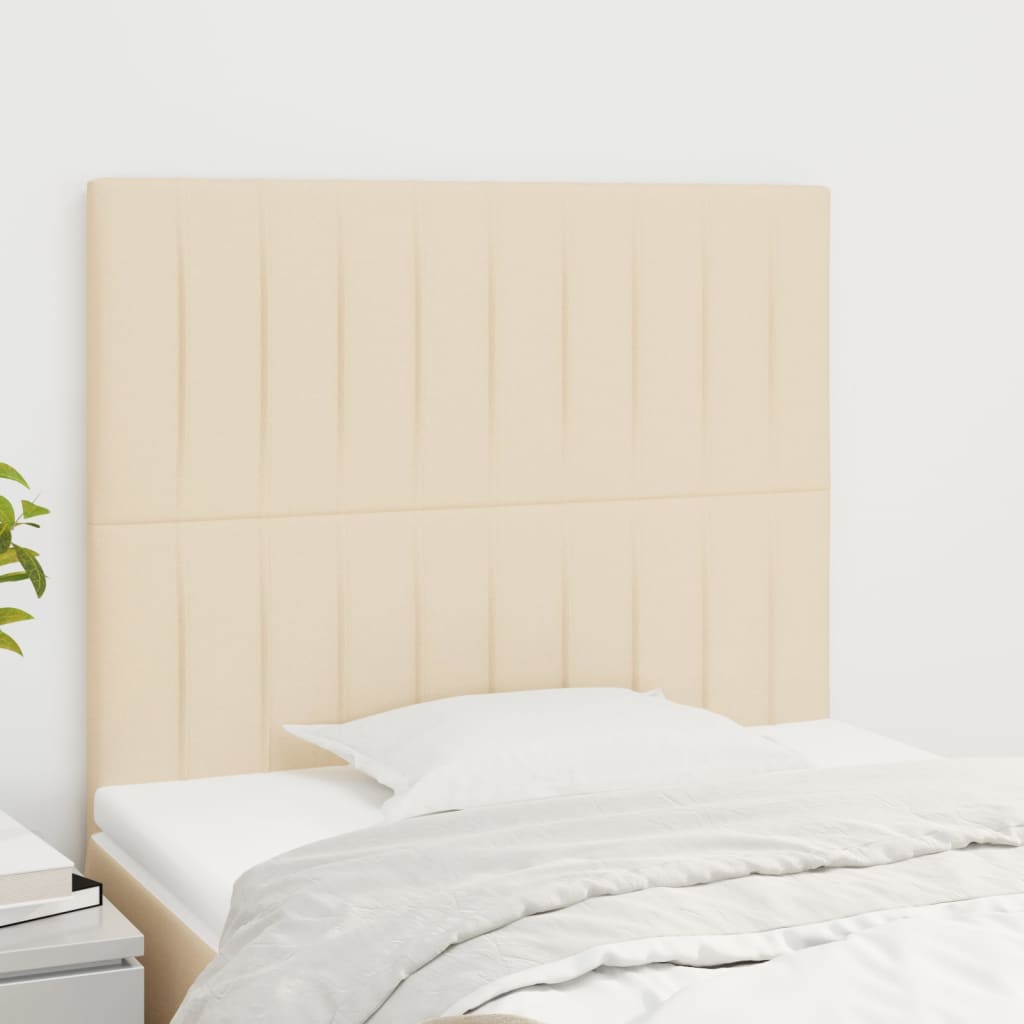 Testiera Crema 100x5x118/128 cm Tessuto
