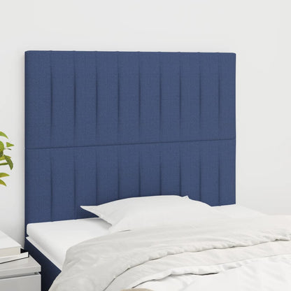 Testiera 2 pz Blu 100x5x78/88 cm in Tessuto