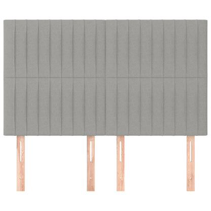 Testiera Grigio Chiaro 144x5x118/128 cm Tessuto