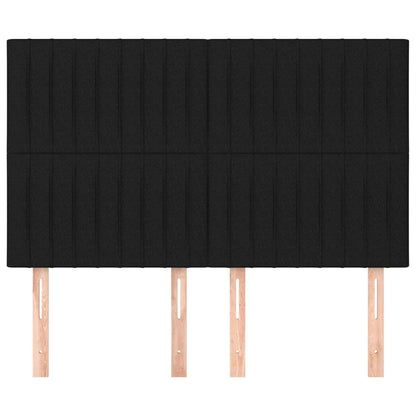 Testiere 4 pz Nere72x5x78/88 cm in Tessuto