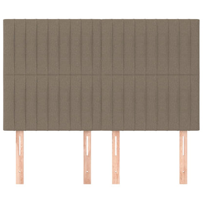 Testiera per letto Tortora 144x5x118/128 cm Tessuto