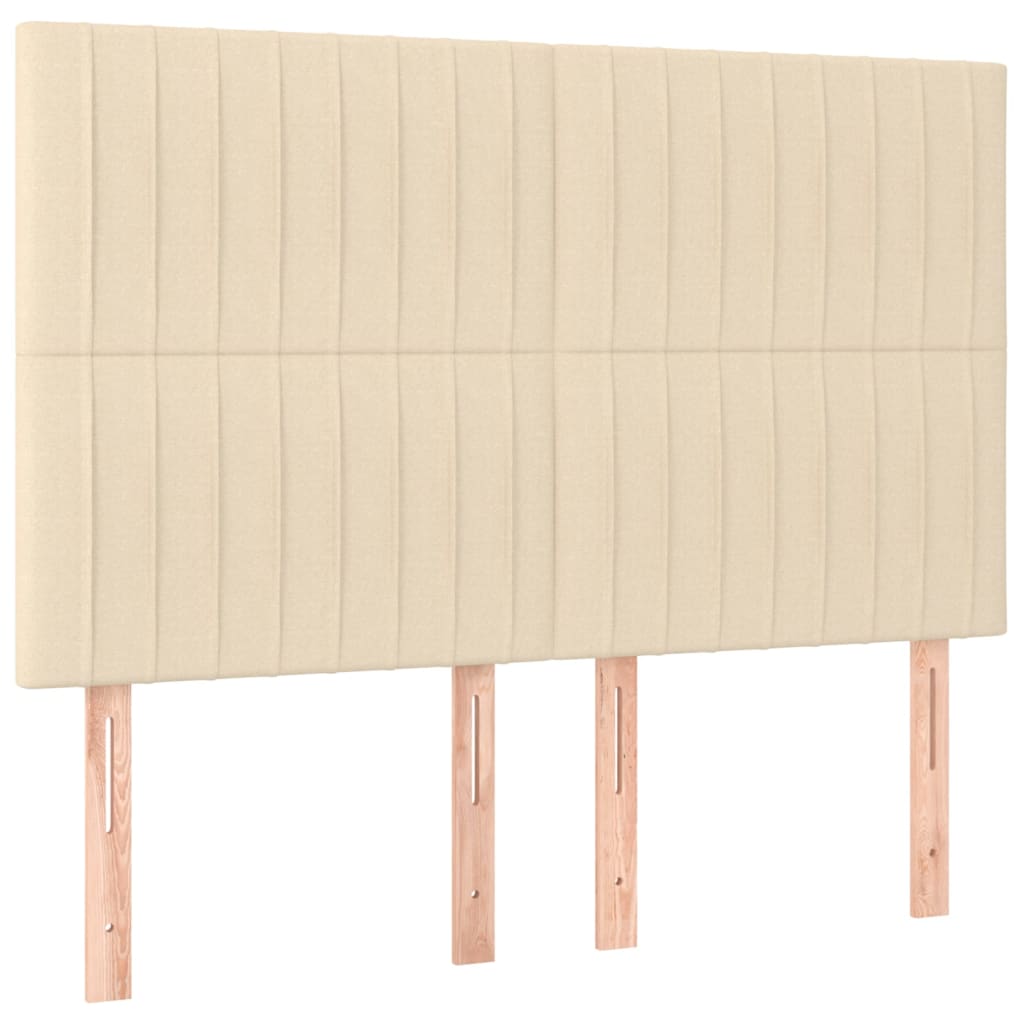 Testiere 4 pz Crema 72x5x78/88 cm in Tessuto