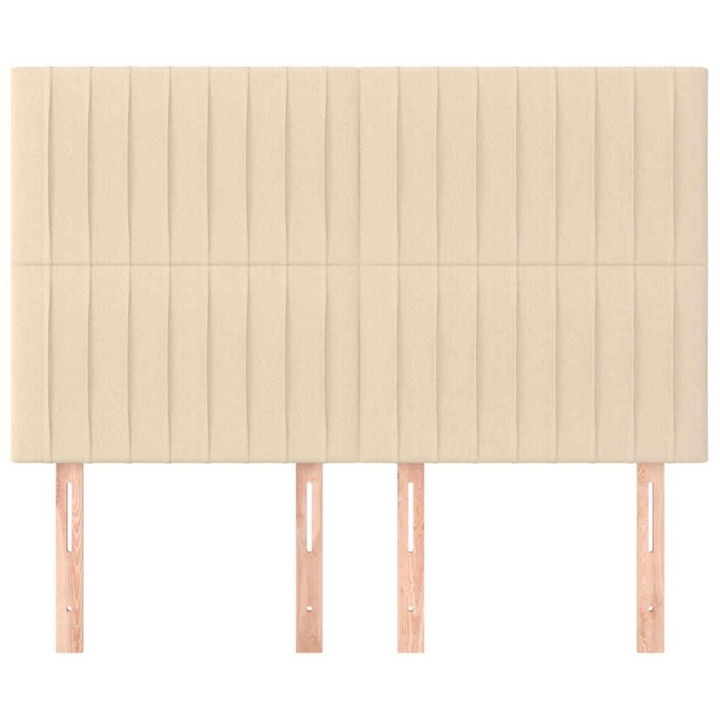 Testiere 4 pz Crema 72x5x78/88 cm in Tessuto