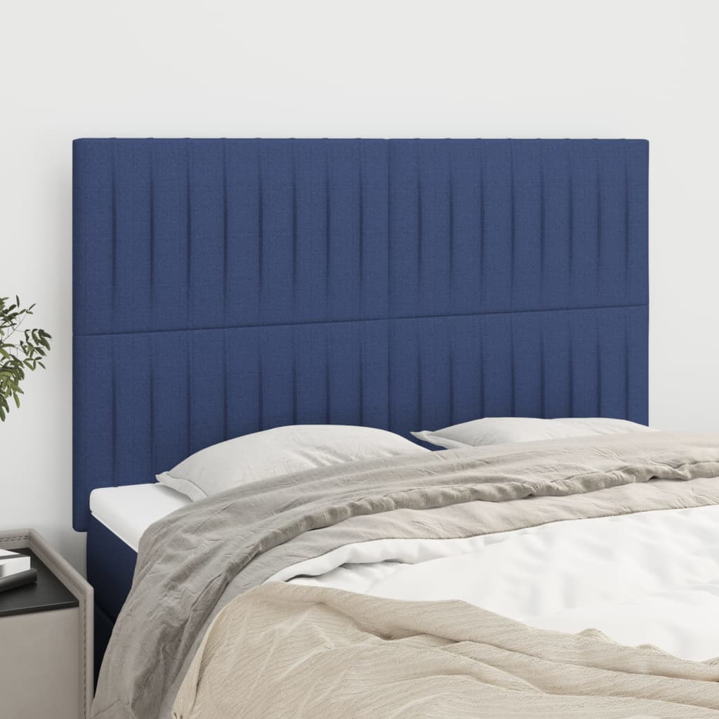 Testiera Blu 144x5x118/128 cm Tessuto